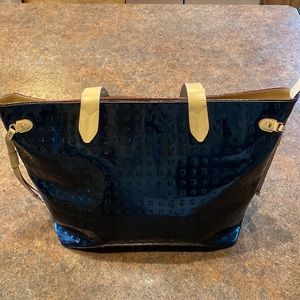 Vintage, Arcadia patent leather, made in Italy, tote bag